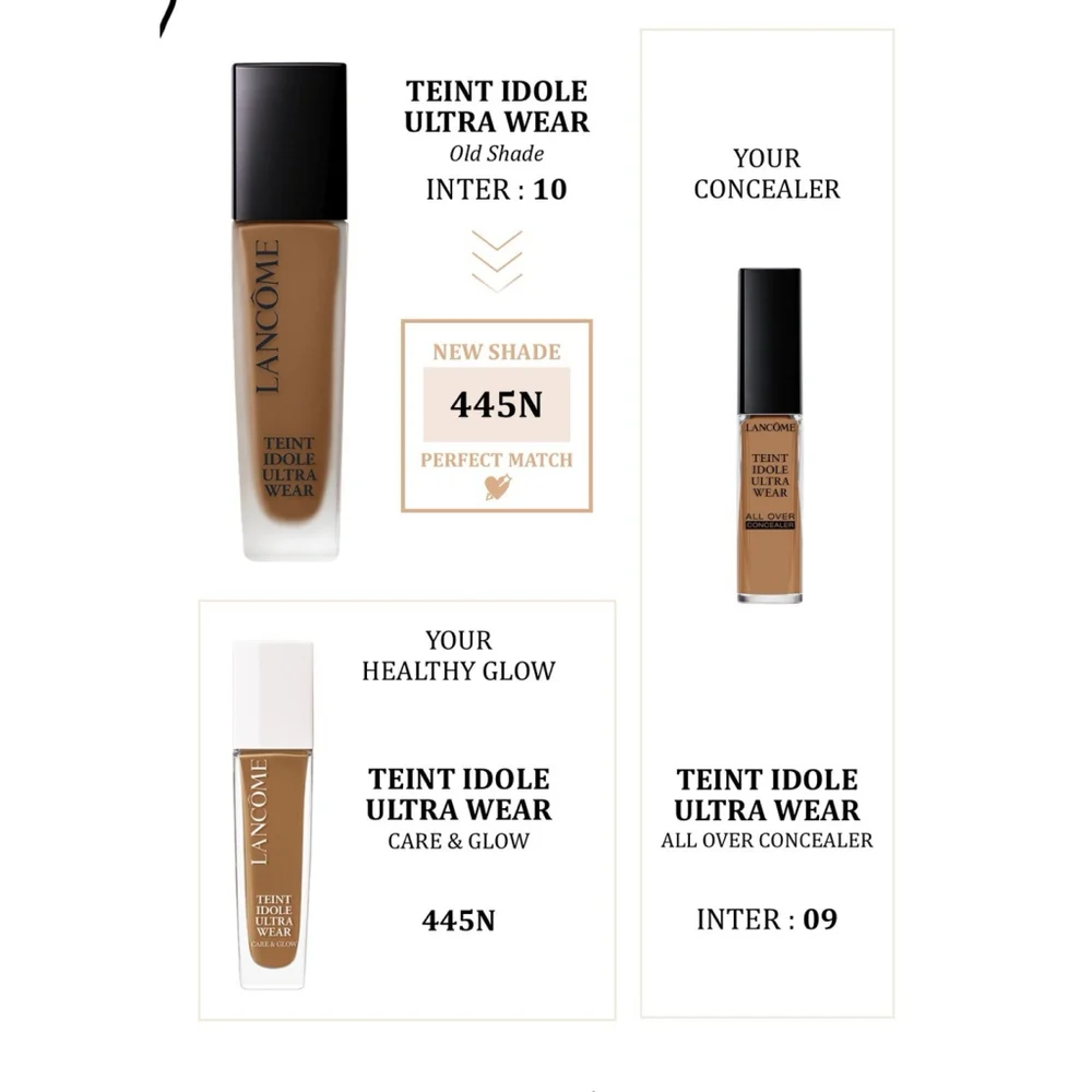 NEW Lancome Teint Miracle Foundation BARE Skin Effect #10 445N Medium Deep